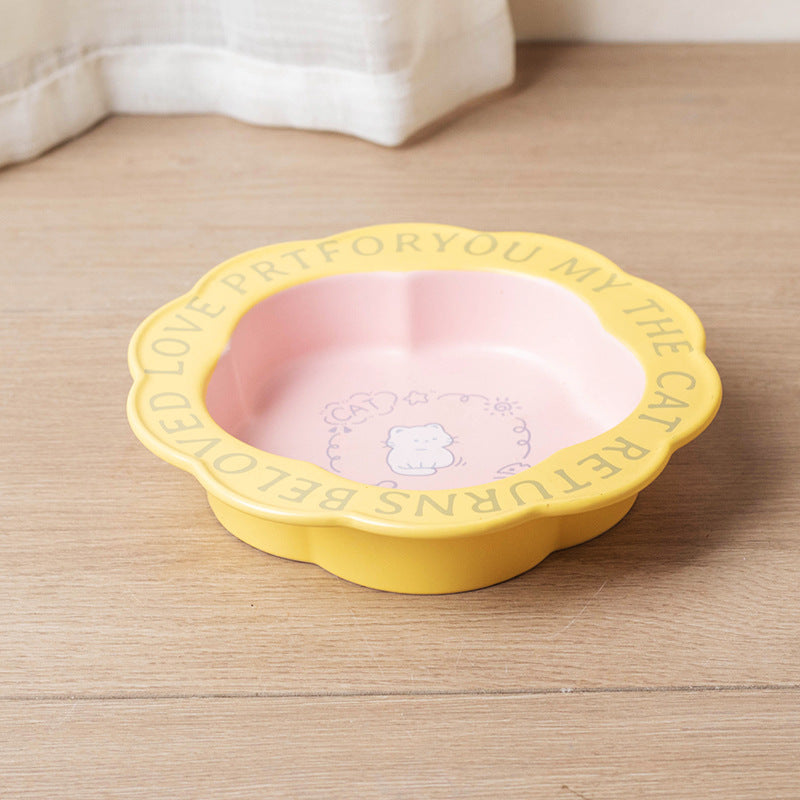 Non-Tipping Lace Ceramic Pet Bowl