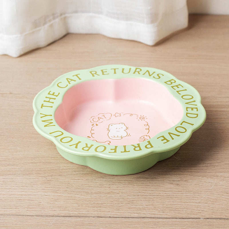 Non-Tipping Lace Ceramic Pet Bowl