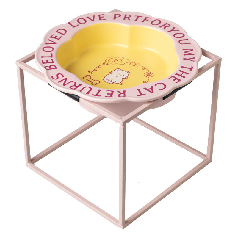 Non-Tipping Lace Ceramic Pet Bowl