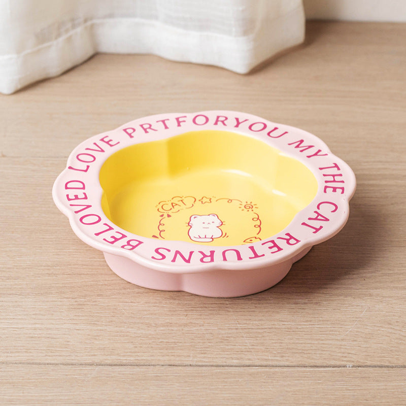 Non-Tipping Lace Ceramic Pet Bowl