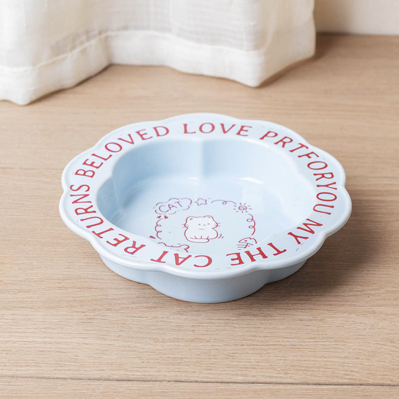 Non-Tipping Lace Ceramic Pet Bowl