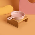 Ceramic Pet Feeding Bowl with Wooden Stand (For Cats & Dogs)